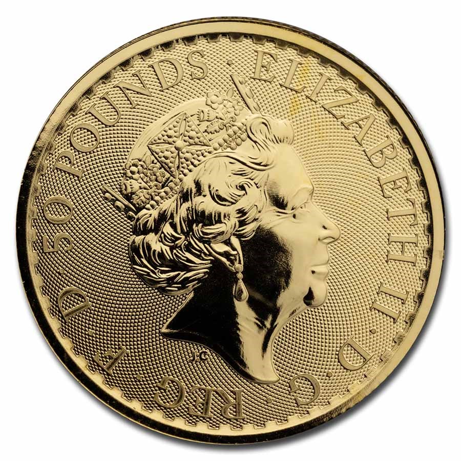 1/2 oz
Royal Mint Gold Britannias Obverse